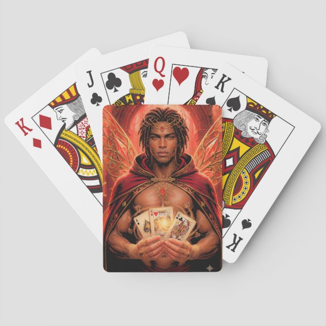 De Cartes Muse du Jeu Enchanté Masculin en Rouge (dos)