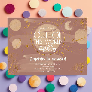 De ce monde l'anniversaire Invitation