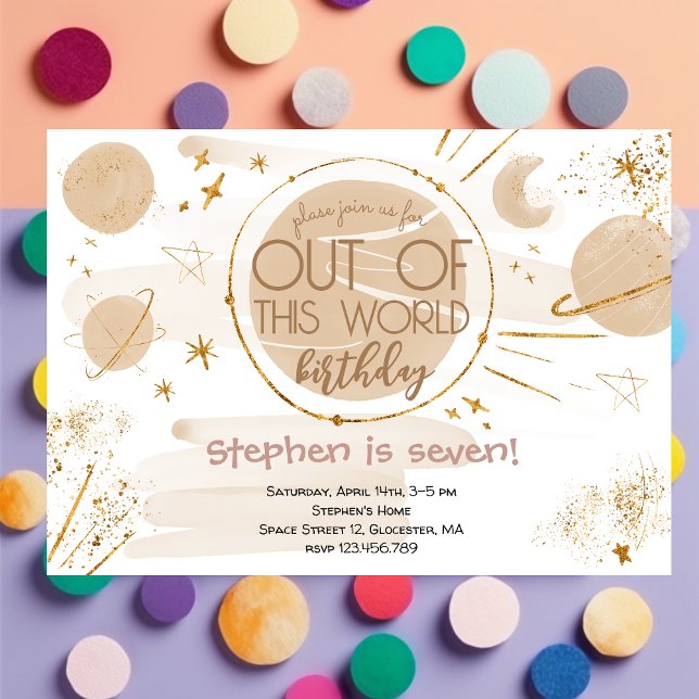 De ce monde l'anniversaire Invitation (Créateur téléchargé)