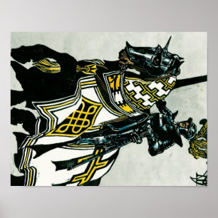 De chevalier affiche à cheval