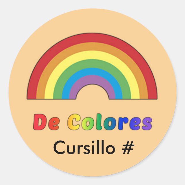 De Colores Rainbow Sticker (Vorderseite)