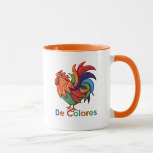 De Colores Rooster Gallo 11 Unze-Wecker-Tasse Tasse