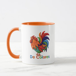 De Colores Rooster Gallo 11 Unze-Wecker-Tasse Tasse