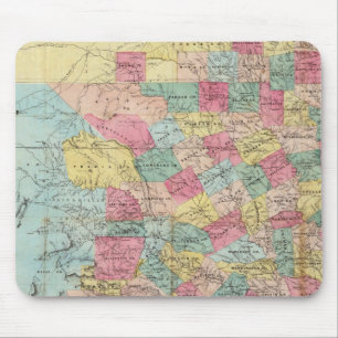 De Cordovas Karte von Texas Mousepad