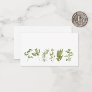 De Correspondance 6 HERBES FRAÎCHES 3.5x2 Carte à note plate