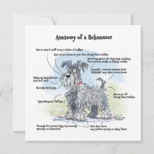 De Correspondance Anatomie d'un Schnauzer Funny Carte pour notes