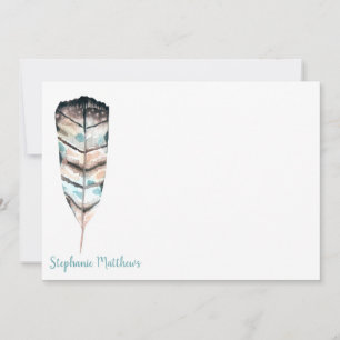 De Correspondance Aquarelle Carte à billets plats