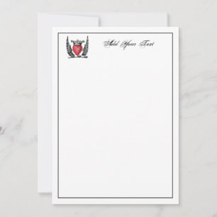De Correspondance Armoiries héraldiques du coeur Carte d'armoiries