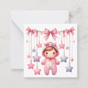 De Correspondance Bienvenue nouvelle carte bébé fille