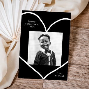 De Correspondance Black Simple Heart Classroom Carte Saint Valentin