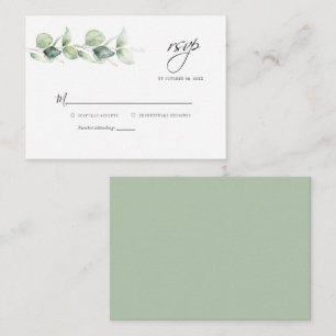 De Correspondance Budget Eucalyptus Botanical Wedding Carte RSVP