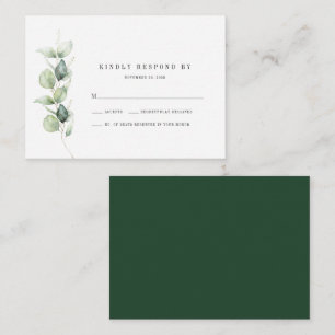 De Correspondance Budget Eucalyptus Green Feuilles mariage carte RSV