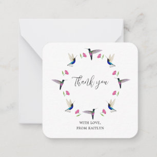 De Correspondance Carte à Merci plat Hummingbird personnalisée