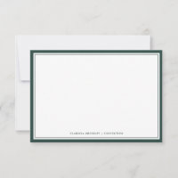 Carte à plat À feuillage persistant minimale