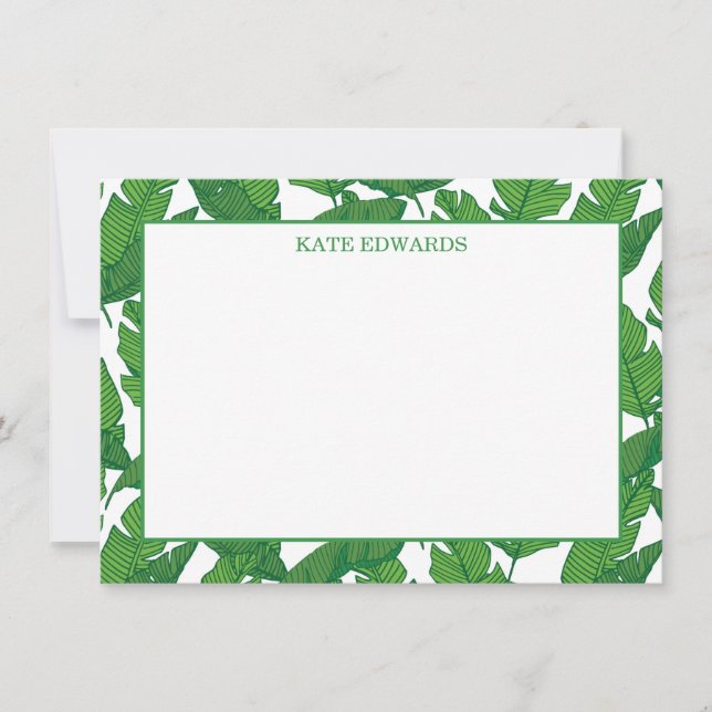 De Correspondance Carte Banana Leaf Flat Note (Devant)