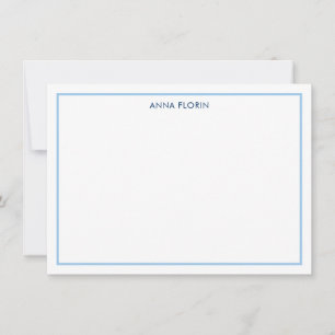 De Correspondance Carte Bleu Bleu Bordure Simple
