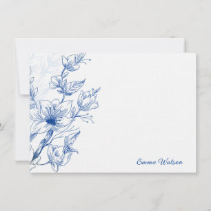 De Correspondance Carte Bleue Personnalisée Magnolia