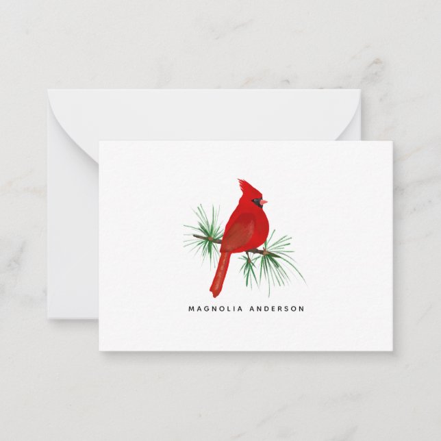 De Correspondance Carte Cardinale Rouge personnalisée (Devant)