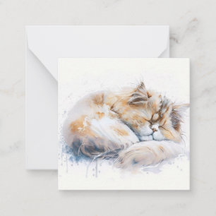 De Correspondance Carte Chat Watercolor