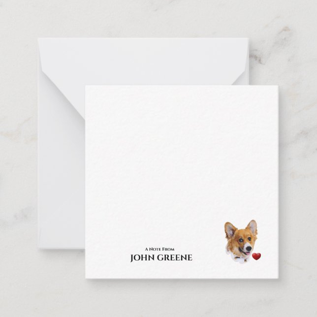 De Correspondance Carte Corgi Love Note (Devant)