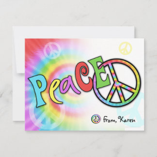 De Correspondance Carte couleur PEACE Note