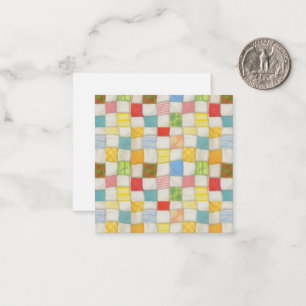 De Correspondance CARTE CRAZY QUILT 2,5 x 2,5 Carré
