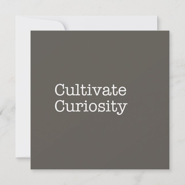 De Correspondance Carte Cultiver Curiosity Note (Devant)