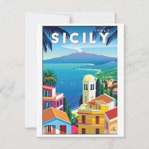 De Correspondance Carte d'affichage vintage Sicile - SICILIA