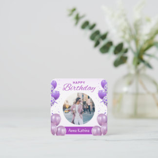 De Correspondance Carte d'anniversaire violet simple et heureuse