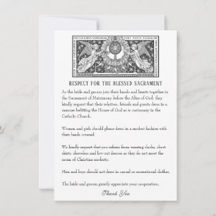 De Correspondance Carte d'étiquette Mariage catholique