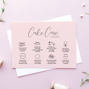 De Correspondance Carte d'instruction Pink Cake Care