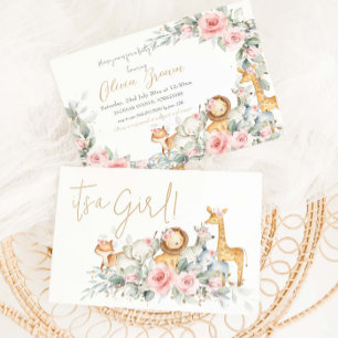 De Correspondance Carte d'invitation pour Baby Shower Jungle Animale