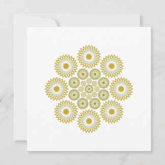 De Correspondance Carte Floral Springtime en Olive et Or