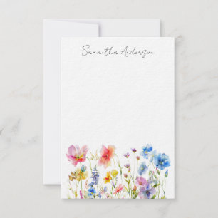 De Correspondance Carte florale fleur sauvage personnalisée