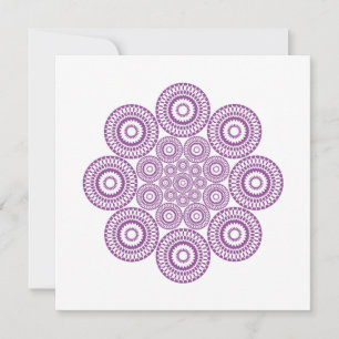 De Correspondance Carte florale géométrique en Rose violet