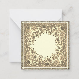 De Correspondance Carte florale Vintage personnalisable vide intérie