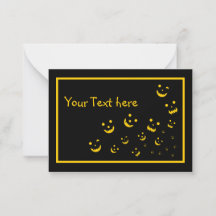 Carte Halloween personnalisable, Visages lumineux