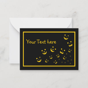 De Correspondance Carte Halloween personnalisable, Visages lumineux
