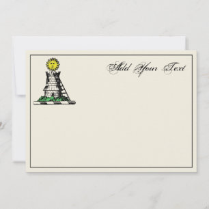 De Correspondance Carte Heraldic Medieval Castle Emblem Crest Note