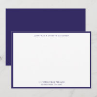 Carte Indigo Blue Classic Border Flat Note