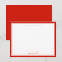 Carte moderne Candy Red Nom et adresse