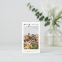 Carte moderne Joyeux Noël Photo Mini Jour