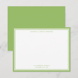 De Correspondance Carte moderne Olive Green Nom et adresse