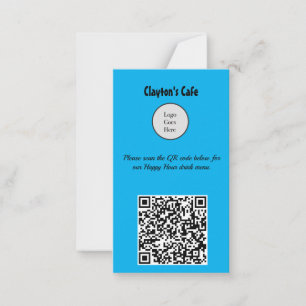 De Correspondance Carte personnalisée QR Code Restaurant Happy Hour 