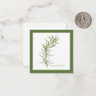 De Correspondance CARTE PLAT Carré 2,5" ROSEMAIRE FRAÎCHE / Vert
