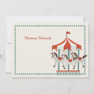 De Correspondance Carte pour notes du Carousel Merci