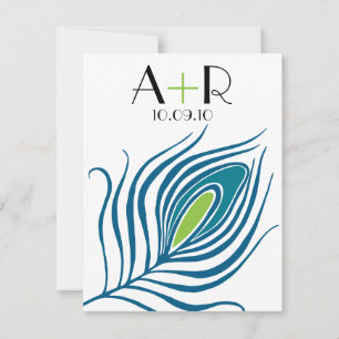 De Correspondance Carte pour notes plat Peacock
