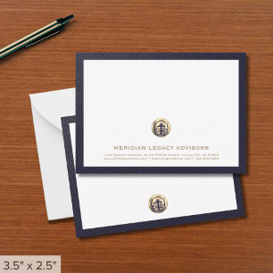 De Correspondance Carte professionnelle Gold Logo Business Note