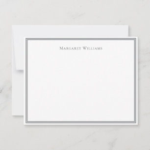 De Correspondance Carte professionnelle moderne Gris Bordure