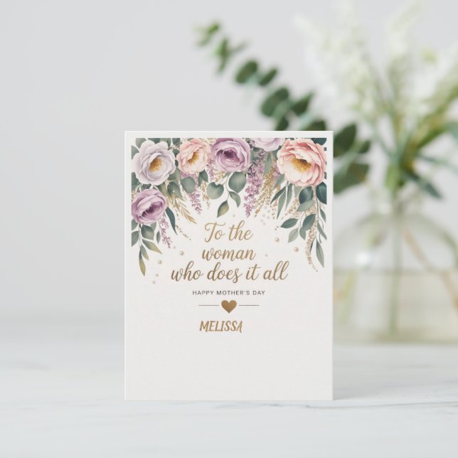 De Correspondance Carte raffinée pour la fête des mères (Debout devant)